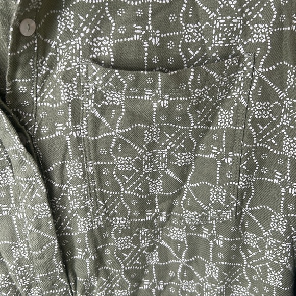 CARVE DESIGNS Sawyer Twill Shirt Olive Bandana Green Size Medium - Picture 7 of 16